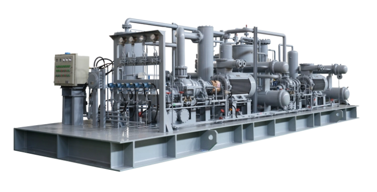 A screw CO₂ compressor unit published on the MOON-TECH website